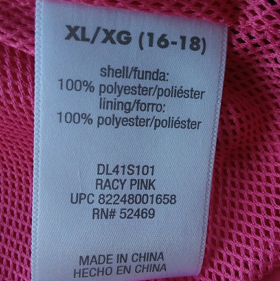 Racy Pink Zip Athletic Jacket Size XL - Picture 6 of 7